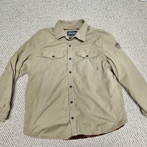 Eddie Bauer Jacket Mens XXL Long Sleeve Full Snap Pockets‎ Outdoors Aztec Lining